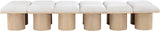 Pavilion Bench: Luxurious Boucle Fabric Seating with Art Deco Design for Entryway and Bedroom Decor