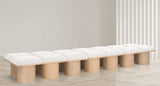 Pavilion Bench: Luxurious Channel-Tufted Seating with Art Deco Design for Stylish Home Spaces
