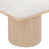 Pavilion Bench: Luxurious Channel-Tufted Seat in Elegant Oak Veneer, Art Deco Design for Stylish Spaces