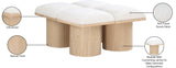 Pavilion Bench: Art Deco-Inspired Seating with Luxurious Cushion and Elegant Oak Veneer Finish