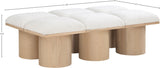Pavilion Bench: Luxurious Boucle Fabric Seating with Art Deco Design for Entryway and Bedroom Decor