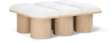 Pavilion Bench - Luxurious Boucle Fabric Seating with Art Deco Flair for Entryway or Bedroom Style