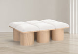 Pavilion Bench - Luxurious Boucle Fabric Seating with Art Deco Flair for Entryway or Bedroom Style