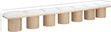 Pavilion Bench: Luxurious Channel-Tufted Seat with Oak Veneer, Perfect for Entryway or Bedroom Style