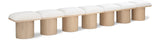 Pavilion Bench: Luxurious Channel-Tufted Seat with Oak Veneer, Perfect for Entryway or Bedroom Style