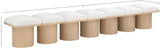Pavilion Bench: Elegant Boucle Fabric Seating with Art Deco Design for Stylish Entryways and Bedrooms