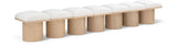 Pavilion Bench: Elegant Boucle Fabric Seating with Art Deco Design for Stylish Entryways and Bedrooms