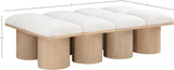 Pavilion Bench - Luxurious Boucle Fabric Seating with Art Deco Design for Stylish Home Decor