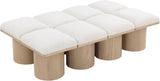 Pavilion Bench - Luxurious Boucle Fabric Seating with Art Deco Design for Stylish Home Decor