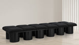 Pavilion Stylish Boucle Fabric Bench – Art Deco Design with Luxurious Cushion for Modern Spaces