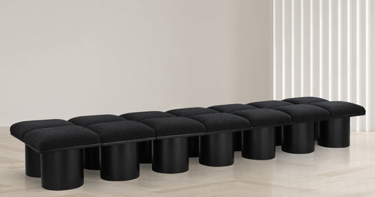 Pavilion Luxurious Boucle Fabric Bench – Art Deco Style Seating for Entryway, Bedroom & Beyond