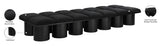 Pavilion Black Boucle Fabric Bench - Luxurious Seating with Art Deco Elegance for Any Space