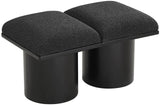 Pavilion Elegant Boucle Fabric Bench with Art Deco Style, Luxurious Cushion, and Versatile Design