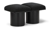 Pavilion Stylish Boucle Fabric Bench with Luxurious Cushion and Art Deco Design for Any Space