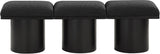 Pavilion Exquisite Black Boucle Fabric Bench - Art Deco Style with Luxurious Comfort & Versatile Design