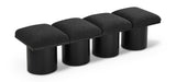 Pavilion Stylish Boucle Fabric Bench with Luxurious Cushion and Art Deco Design for Any Space