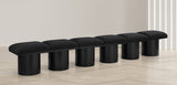 Pavilion Black Boucle Fabric Bench - Stylish Art Deco Seating for Entryway or Bedroom Decor