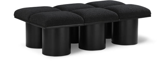 Pavilion Elegant Boucle Fabric Bench - Luxurious Art Deco Design with Plush Cushion for Any Space