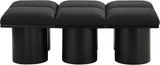 Pavilion Elegant Boucle Fabric Bench - Luxurious Art Deco Design with Plush Cushion for Any Space
