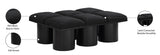 Pavilion Stylish Boucle Fabric Bench with Art Deco Design, Luxurious Cushion, and Versatile Seating