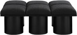 Pavilion Stylish Boucle Fabric Bench with Art Deco Design, Luxurious Cushion, and Versatile Seating