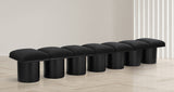 Pavilion Stylish Boucle Fabric Bench - Luxurious Art Deco Design with Plush Cushion Seating