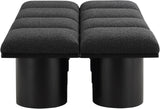 Pavilion Elegant Boucle Fabric Bench - Stylish Art Deco Seating for Entryway, Bedroom & Beyond