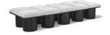 Pavilion Elegant Boucle Fabric Bench - Art Deco Design with Luxurious Cushion for Stylish Seating