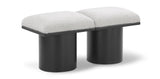 Pavilion Elegant Boucle Fabric Bench with Art Deco Style, Luxurious Cushion, and Versatile Design