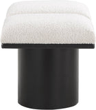 Pavilion Elegant Boucle Fabric Bench with Art Deco Style, Luxurious Cushion, and Versatile Design