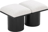 Pavilion Elegant Boucle Fabric Bench with Art Deco Style, Luxurious Cushion, and Versatile Design