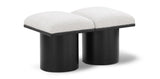 Pavilion Stylish Boucle Fabric Bench with Luxurious Cushion and Art Deco Design for Any Space