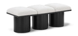 Pavilion Elegant Boucle Fabric Bench with Art Deco Design and Luxurious Seat Cushion for Your Space