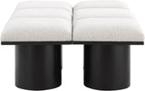 Pavilion Elegant Boucle Fabric Bench - Luxurious Art Deco Design with Plush Cushion for Any Space