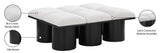 Pavilion Stylish Boucle Fabric Bench with Art Deco Design, Luxurious Cushion, and Versatile Seating