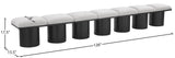 Pavilion Elegant Art Deco Bench with Rich Boucle Fabric and Luxurious Channel-Tufted Cushion Design