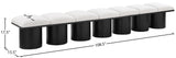 Pavilion Stylish Boucle Fabric Bench - Luxurious Art Deco Design with Plush Cushion Seating