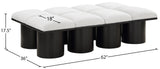 Pavilion Stylish Boucle Fabric Bench - Luxurious Seating with Art Deco Design for Any Room Decor
