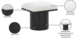 Pavilion Stool - Stylish Art Deco Boucle Fabric Bench with Luxurious Cushion for Any Space