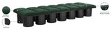 Pavilion Black Boucle Fabric Bench - Luxurious Seating with Art Deco Elegance for Any Space