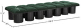 Pavilion Black Boucle Fabric Bench - Luxurious Seating with Art Deco Elegance for Any Space