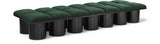 Pavilion Black Boucle Fabric Bench - Luxurious Seating with Art Deco Elegance for Any Space