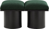 Pavilion Stylish Boucle Fabric Bench with Luxurious Cushion and Art Deco Design for Any Space