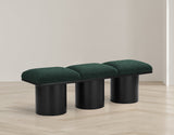 Pavilion Exquisite Black Boucle Fabric Bench - Art Deco Style with Luxurious Comfort & Versatile Design