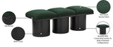 Pavilion Elegant Boucle Fabric Bench with Art Deco Design and Luxurious Seat Cushion for Your Space
