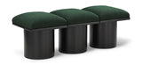 Pavilion Elegant Boucle Fabric Bench with Art Deco Design and Luxurious Seat Cushion for Your Space