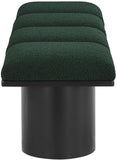 Pavilion Stylish Boucle Fabric Bench with Luxurious Cushion and Art Deco Design for Any Space