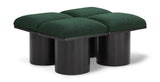 Pavilion Black Boucle Fabric Bench - Elegant Seating with Art Deco Flair for Any Stylish Space