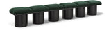 Pavilion Black Boucle Fabric Bench - Stylish Art Deco Seating for Entryway or Bedroom Decor
