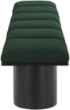 Pavilion Black Boucle Fabric Bench - Stylish Art Deco Seating for Entryway or Bedroom Decor